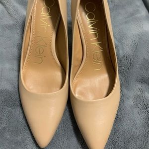 Nude or Desert Sand Calvin Klein heels